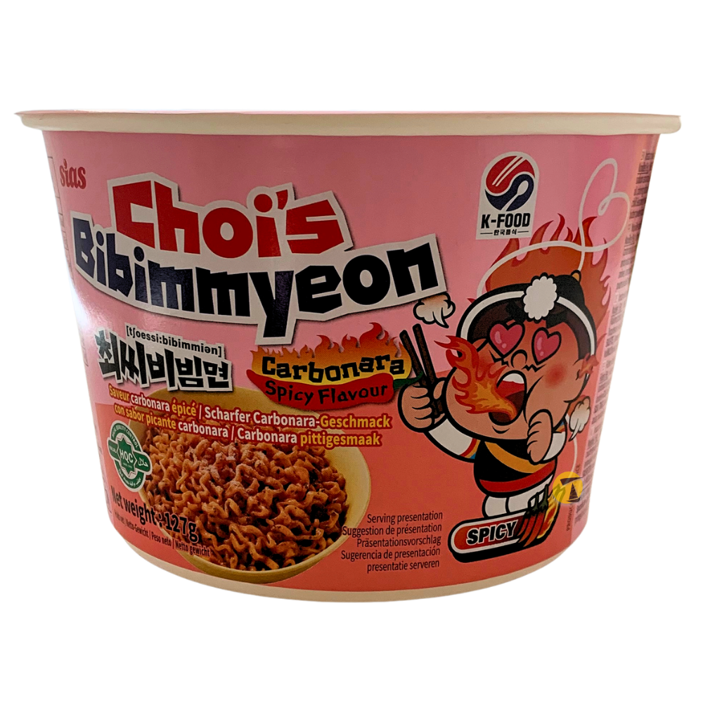 Choi's Bibimmyeon Noodle Bowl - Carbonara Spicy Flavour - 12x127g