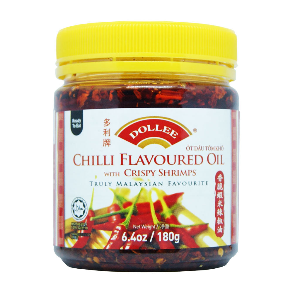 Dollee Chilli Flavoured Oil with Crispy Shrimps - 12x180g