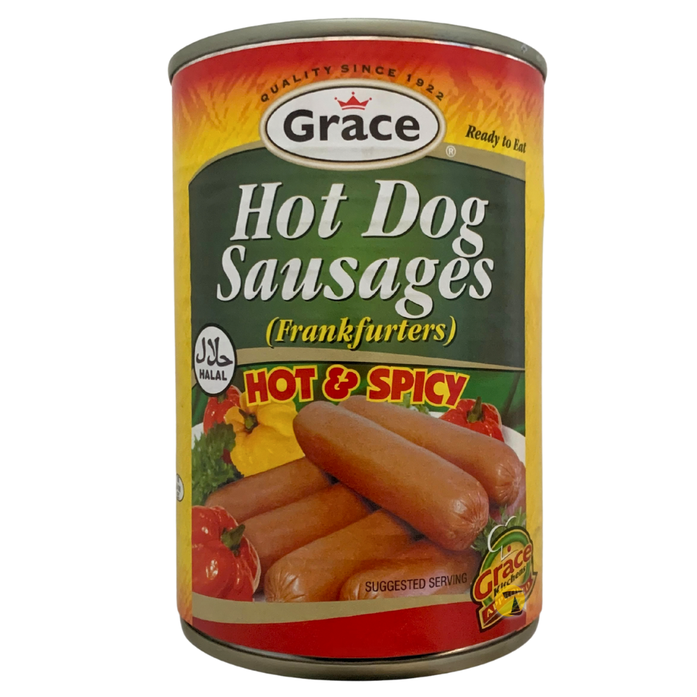 Grace Hot Dog Sausages Hot & Spicy (Chicken) - 12x400g