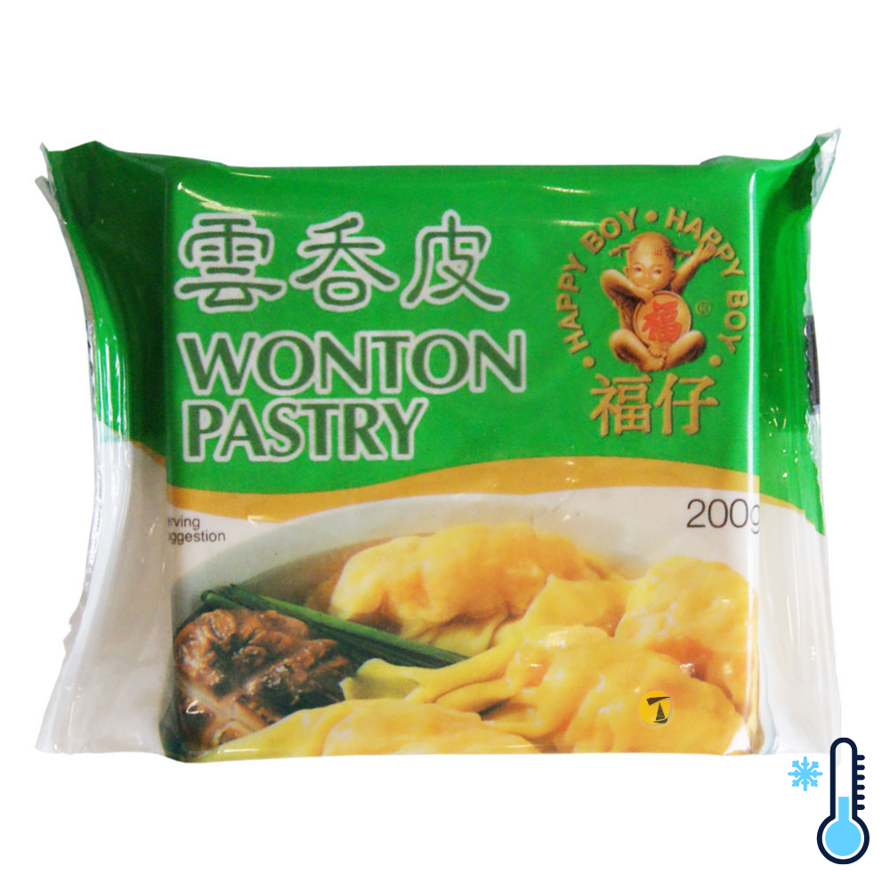 FZN Happy Boy Wonton Pastry (Green) - 60x200g