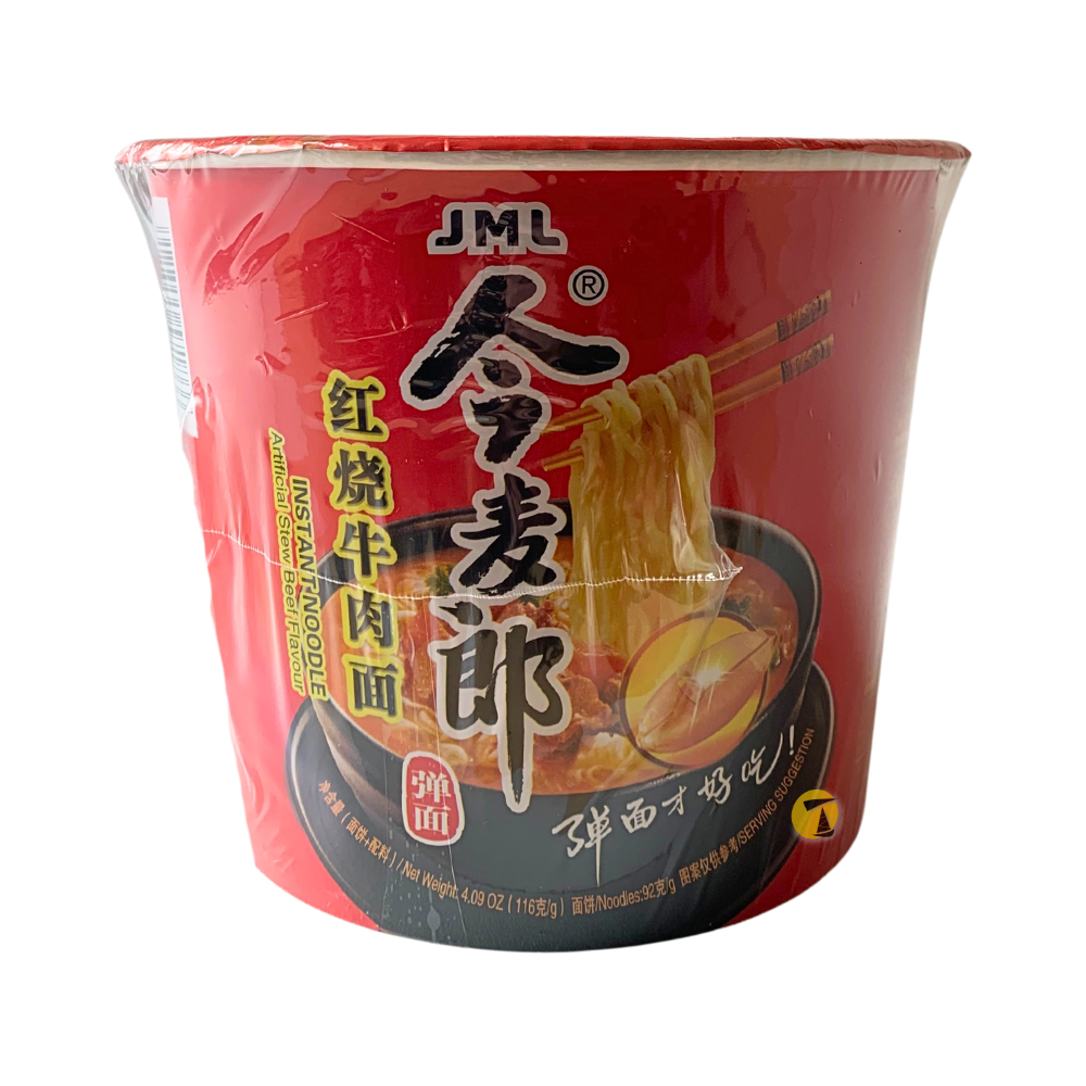 Jinmailang Big Bowl Noodles Stew Beef Flavour - 12x116g