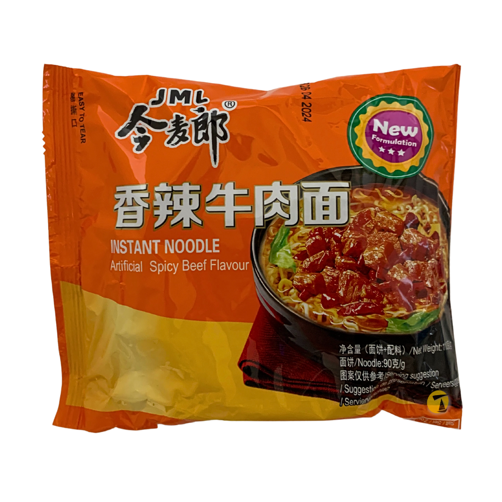 Jinmailang Spicy Beef Flavour Instant Noodles - 24x110g