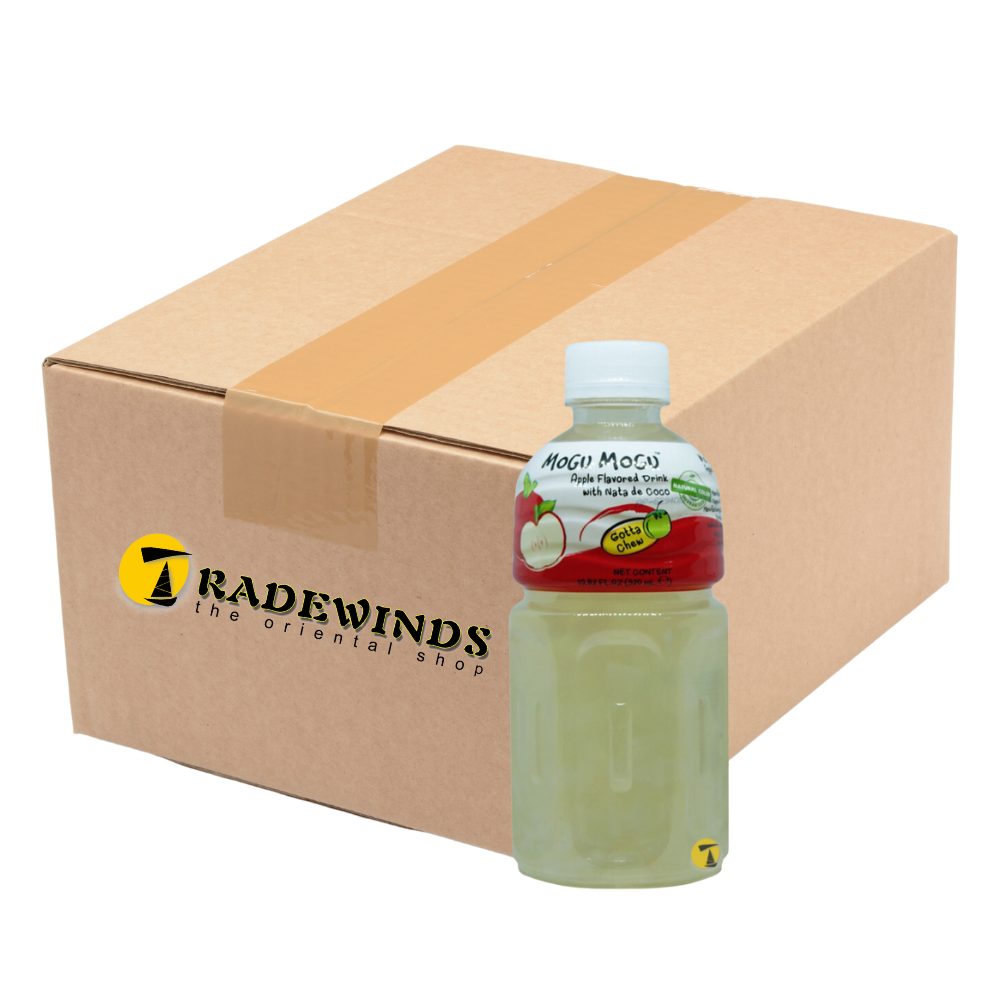 Mogu Mogu Apple Flavoured Drink with Nata de Coco - 24 x 320ml