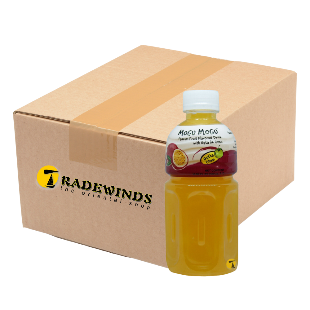 Mogu Mogu Passionfruit Flavoured Drink with Nata do Coco - 24 x 320ml - BB: 31/07/2024