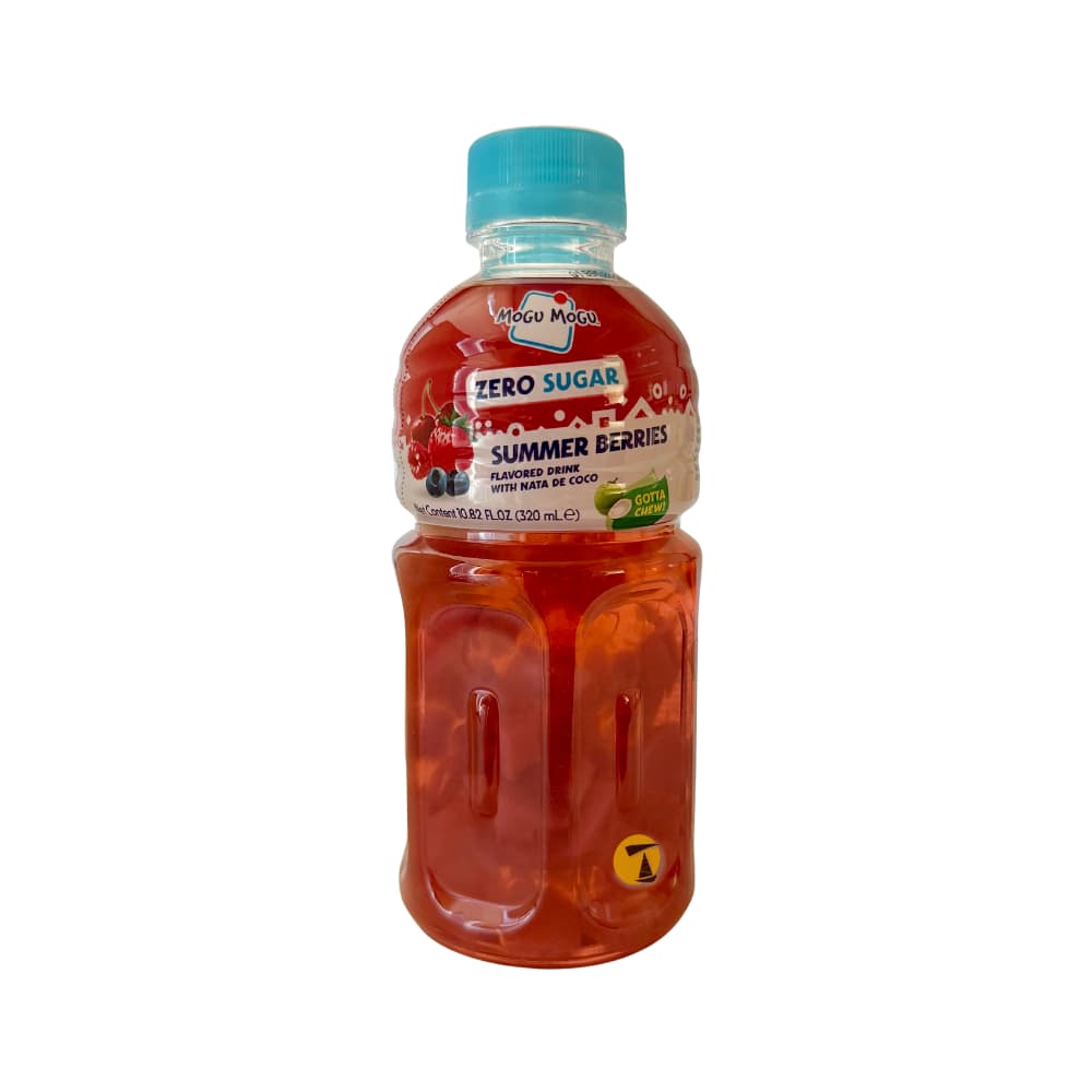 Mogu Mogu Zero Sugar Summer Berries Flavoured Drink with Nata de Coco - 24x320ml