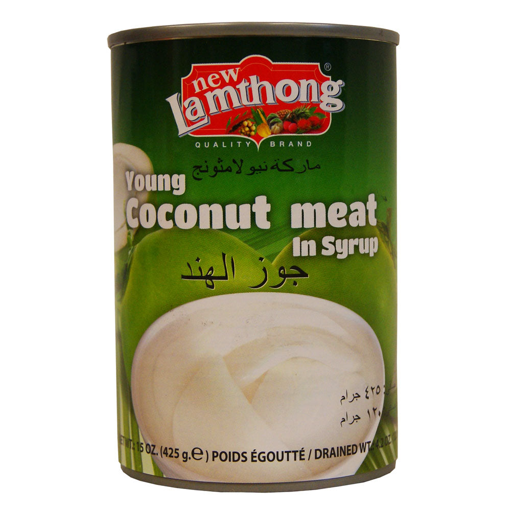 New Lamthong Young Coconut Meat in Syrup - 24x425g