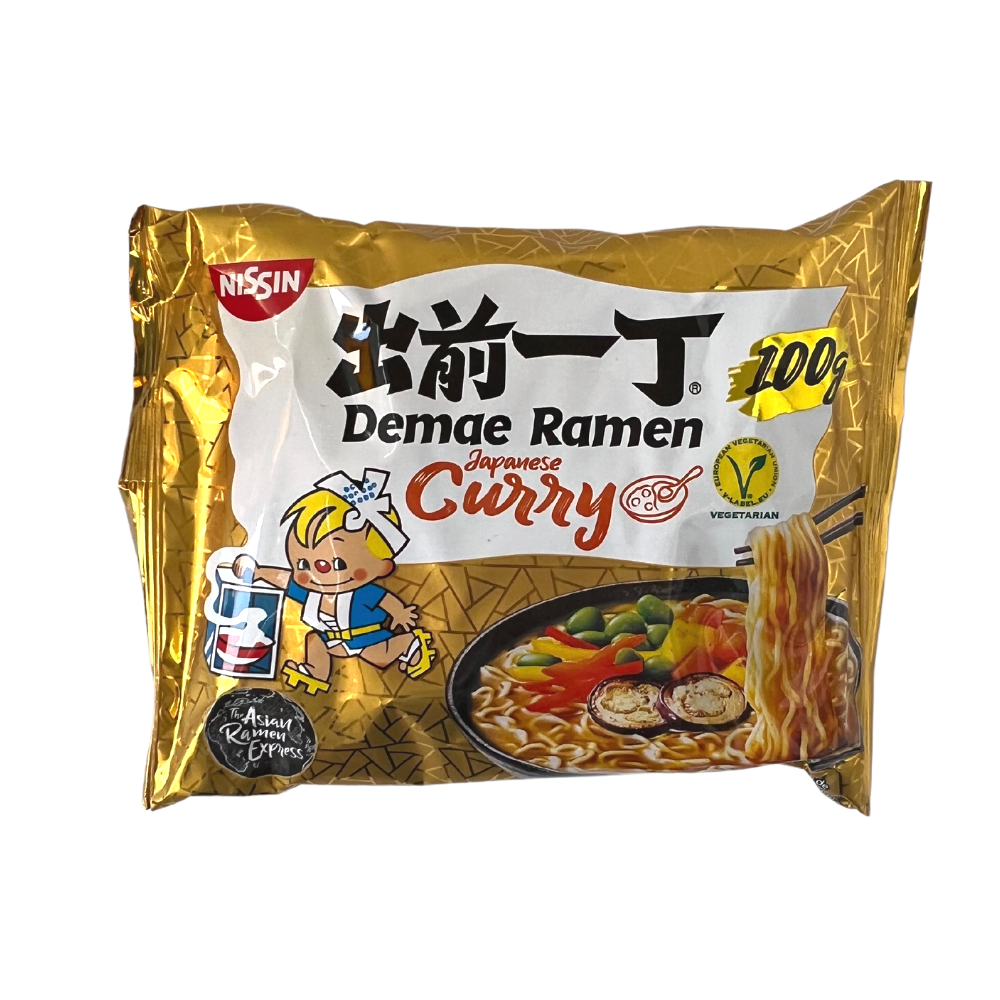 Nissin Demae Ramen Japanese Curry Flavour Noodles - 30x100g