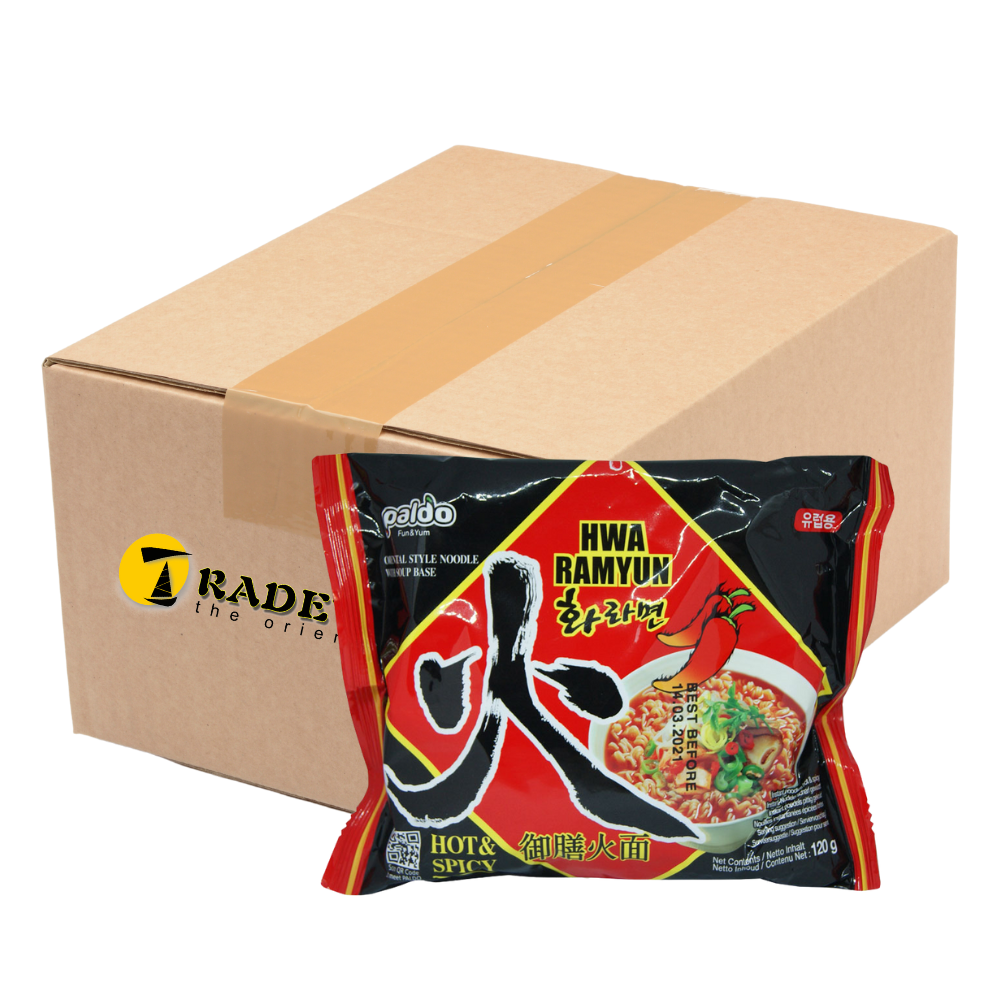 Paldo Hwa Ramyun Hot & Spicy Oriental Instant Noodles - 20 x 120g