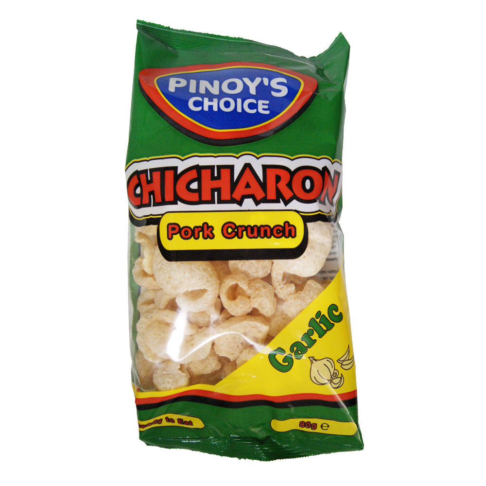 Pinoy's Choice Chicharon Pork Crunch Snack - Garlic - 25x80g