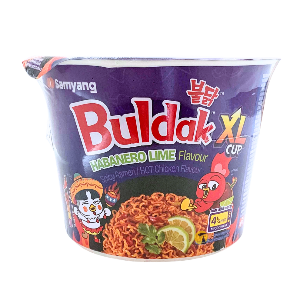 Samyang Buldak Habanero Lime Hot Chicken XL Bowl Ramen Noodles- 6x135g