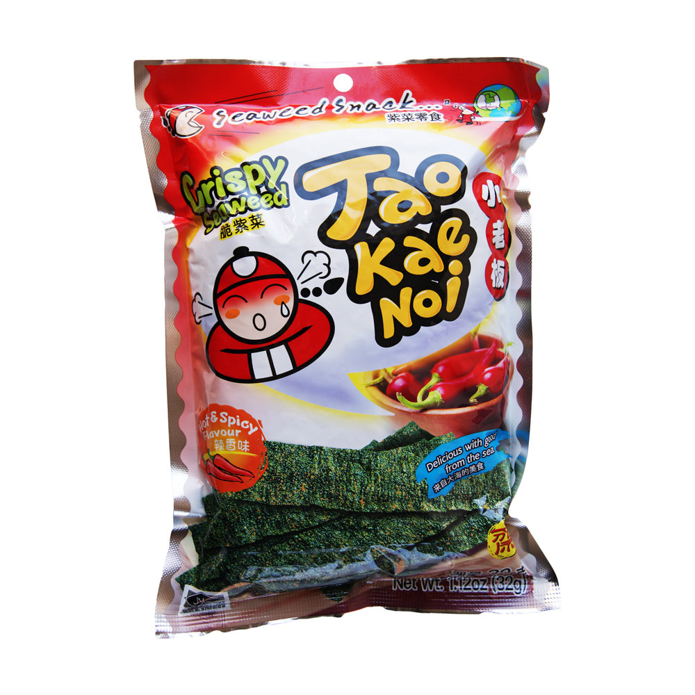 Taokaenoi Crispy Seaweed - Hot & Spicy Flavour - 24x32g