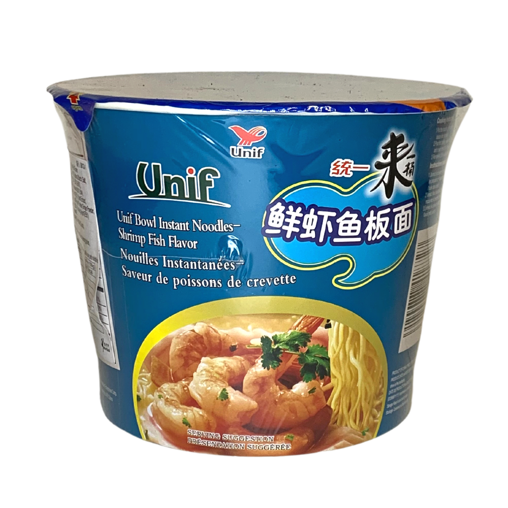 Unif Shrimp Fish Flavour Bowl Noodles - 12x108g