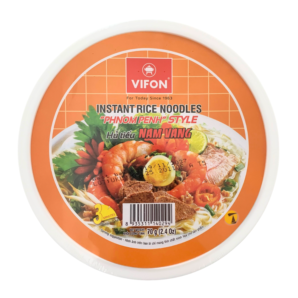 Vifon Vietnamese Instant Rice Noodle Bowl Phnom Penh Flavour - 12x70g