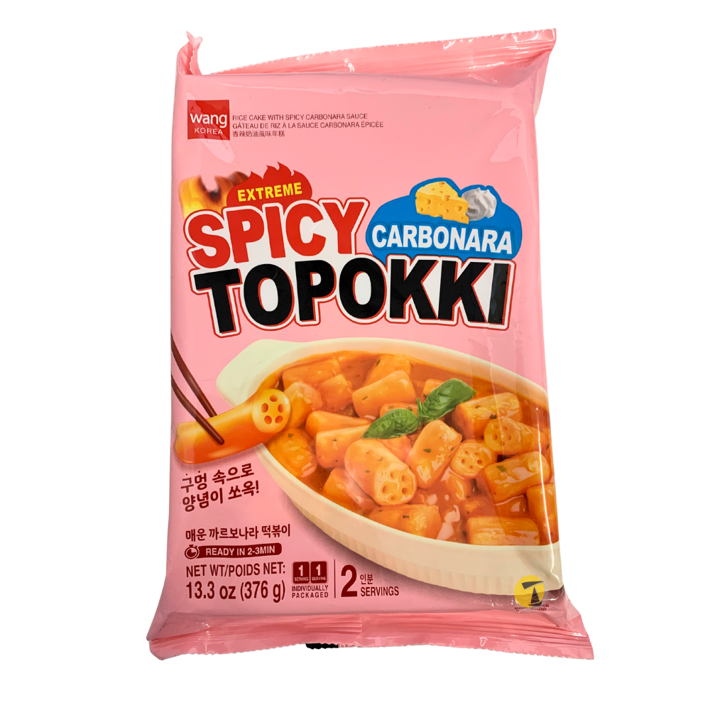 Wang Extreme Spicy Topokki Carbonara Rice Cake - 10x376g