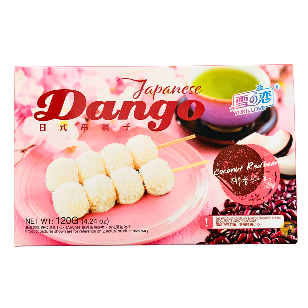 Yuki & Love Japanese Dango Coconut Red Bean - 12x120g