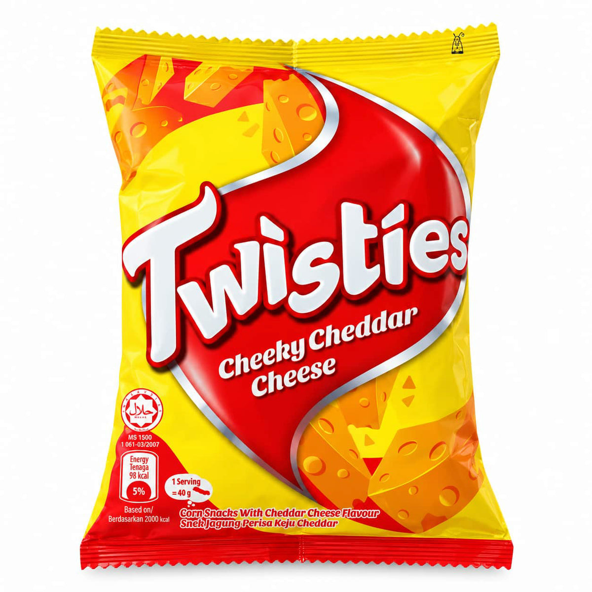Twisties Corn Snack Chedar Cheese Flavour - 18x140g