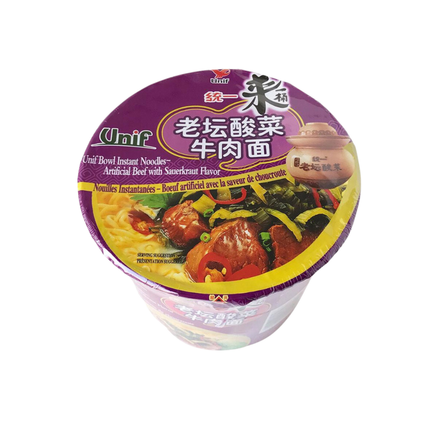 Unif Beef & Sauerkraut Bowl Noodles - 12x125g