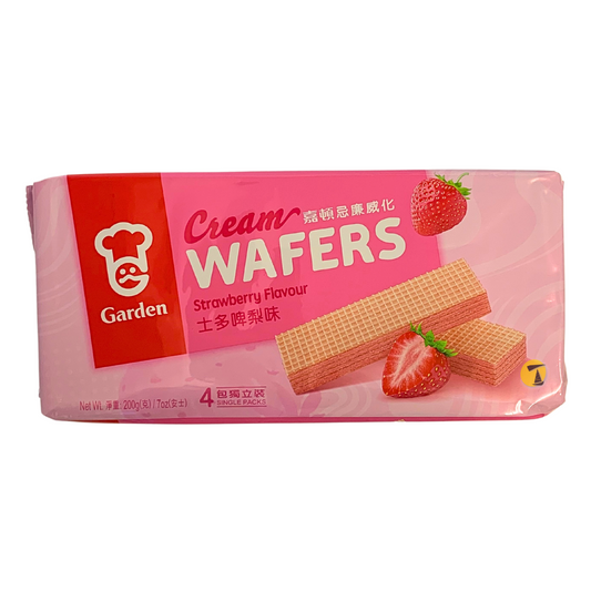 Garden Strawberry Flavour Cream Wafers - 12x200g