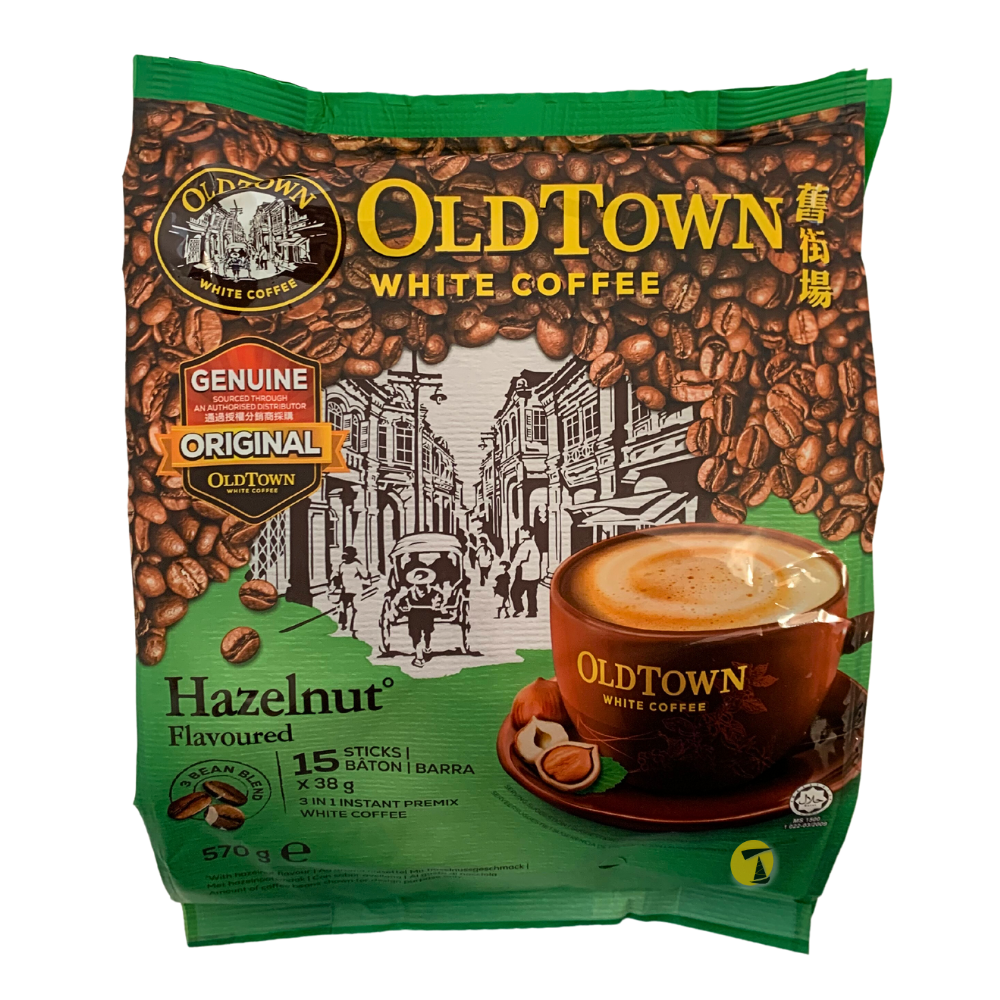 OldTown 3 in 1 White Coffee - Hazelnut - 20x(15 x 40g Sticks)