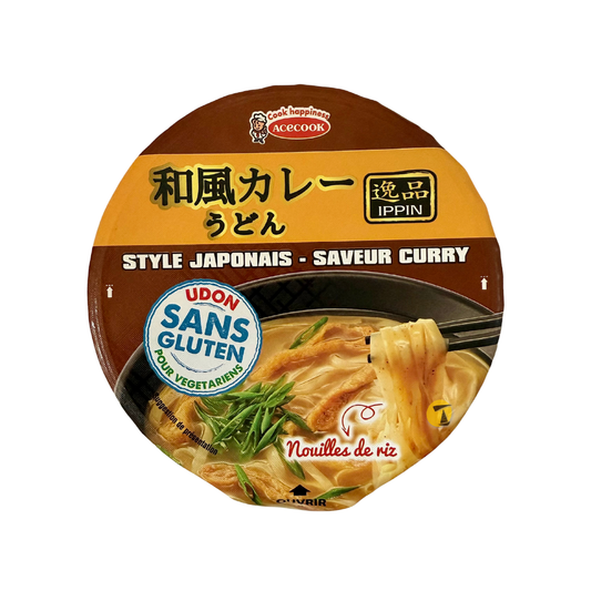 Acecook Ippin Curry Flavour Instant Rice Noodle Bowl - 12x63g