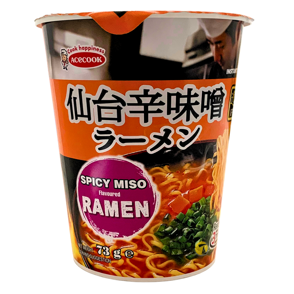 Acecook Ippin Spicy Miso Ramen Flavour Instant Cup Noodle - 16x73g