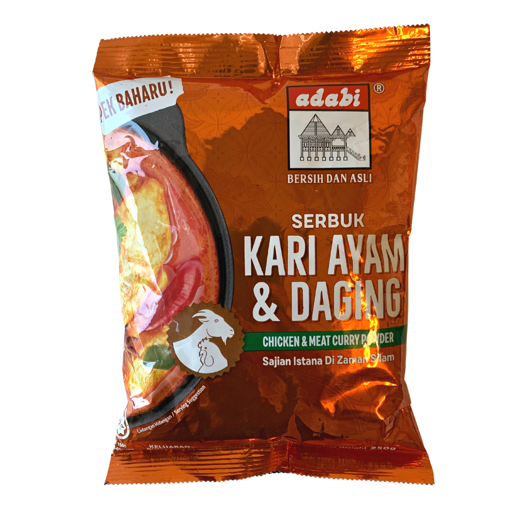 Adabi Serbuk Kari Ayam Dan Daging - Chicken & Meat Curry - 40x250g