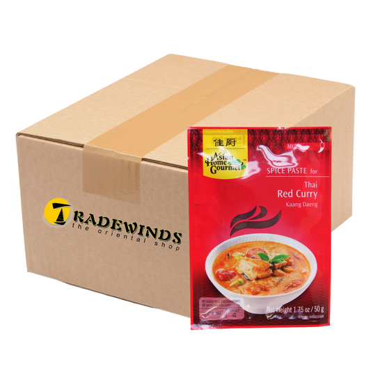 Asian Home Gourmet Thai Red Curry Spice Paste - 12 x 50g
