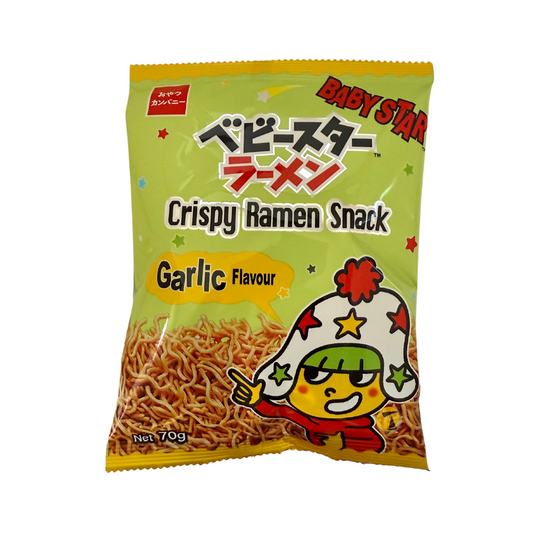 Baby Star Crispy Ramen Snack Thin - Garlic Flavour - 15x70g
