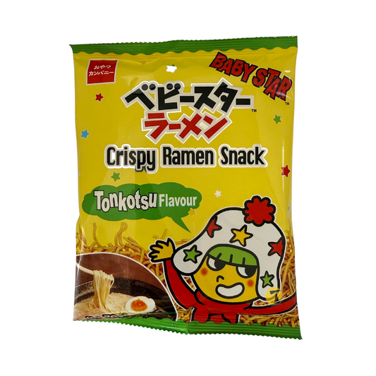 Baby Star Crispy Ramen Snack Thin - Tonkotsu Flavour - 15x70g