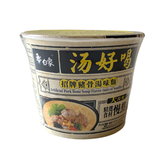 Baixiang Pork Bone Soup Flavour Bowl Noodle - 12x108g