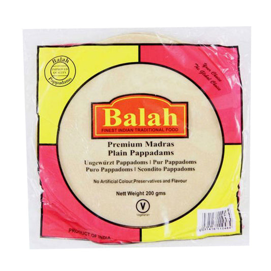 Balah Plain Pappadoms - 60x200g