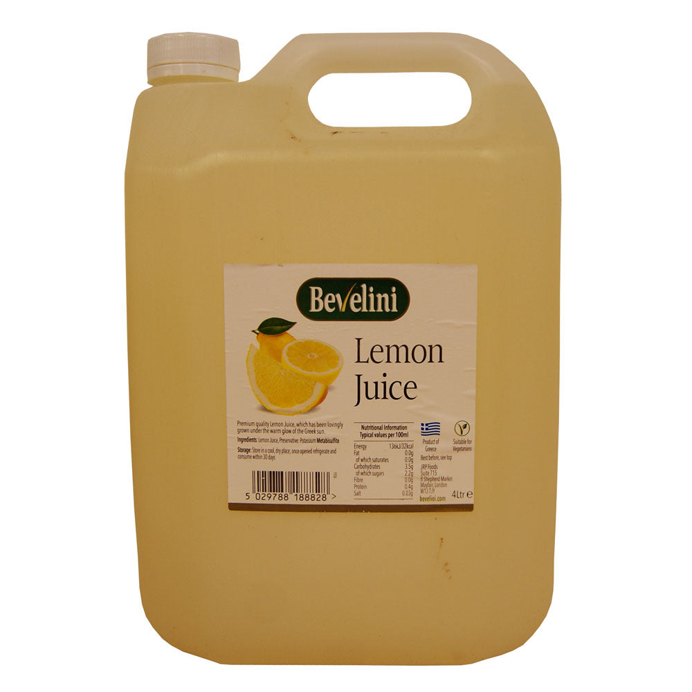 Bevelini Lemon Juice  - 4x4L
