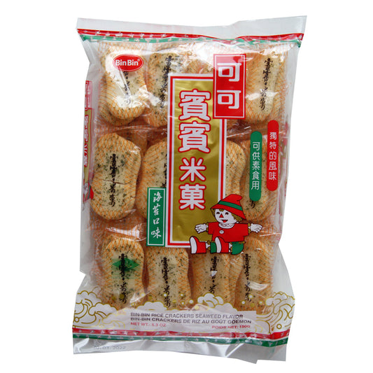 Bin Bin Rice Crackers - Seaweed Flavour - 40x150g
