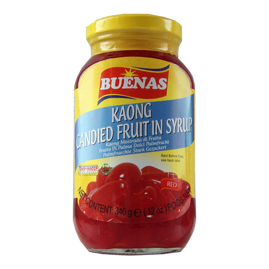 Buenas Sugar Palm Fruit in Syrup (Kaong) Red - 24x340g