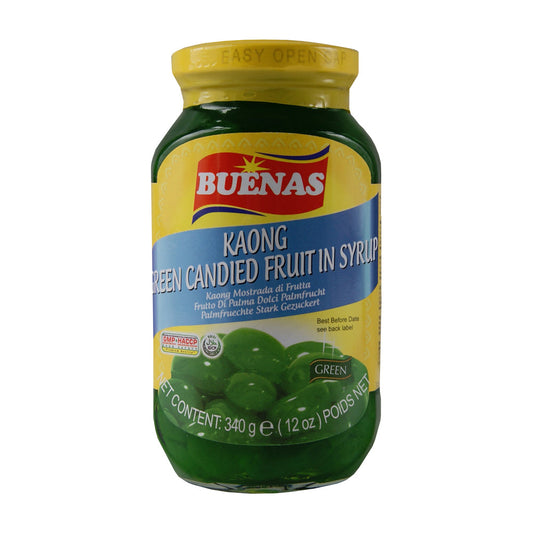 Buenas Kaong Green Candied Fruit Syrup - 24x340g