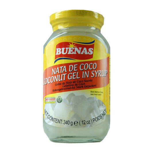 Buenas Coconut Gel in Syrup (Nata De Coco) - 24x340g