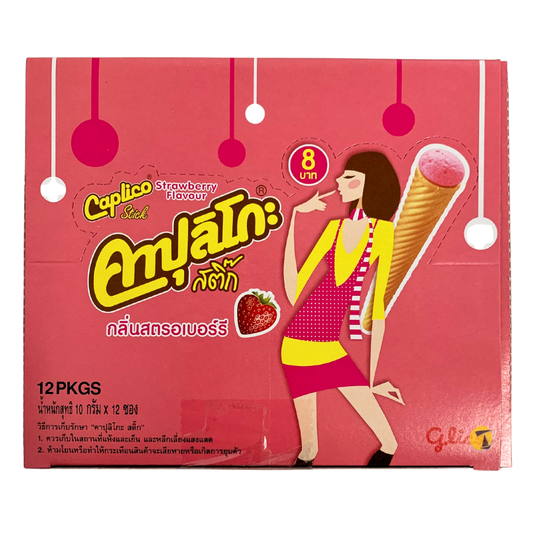 Caplico Strawberry Filled Wafer Cone - 6x(12x10g)