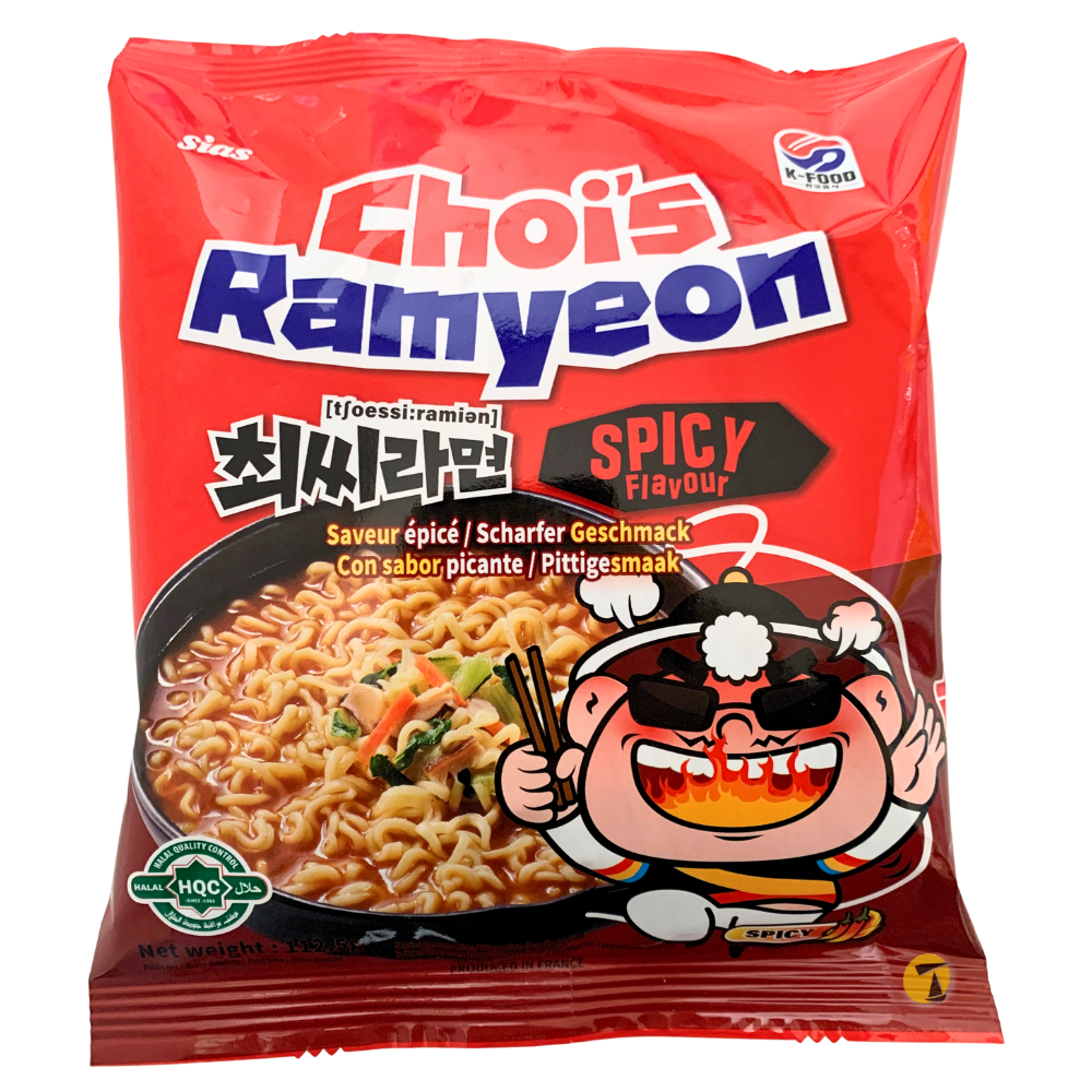 Choi's Ramyeon Instant Noodles - Spicy Flavour - 20x112.5g