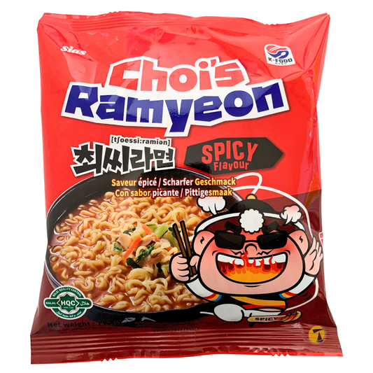 Choi's Ramyeon Instant Noodles - Spicy Flavour - 20x112.5g