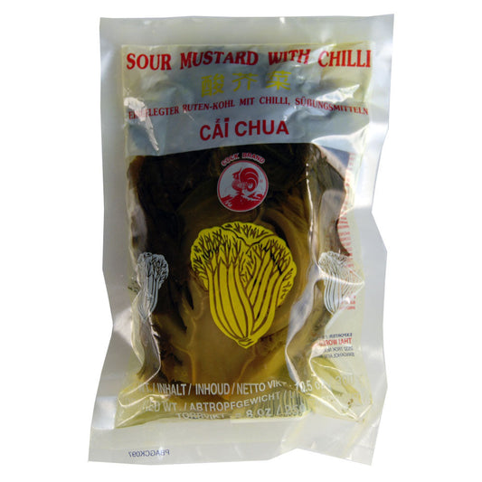 Cock Brand Sour Mustard Cai Chua with Chilli - 36x300g