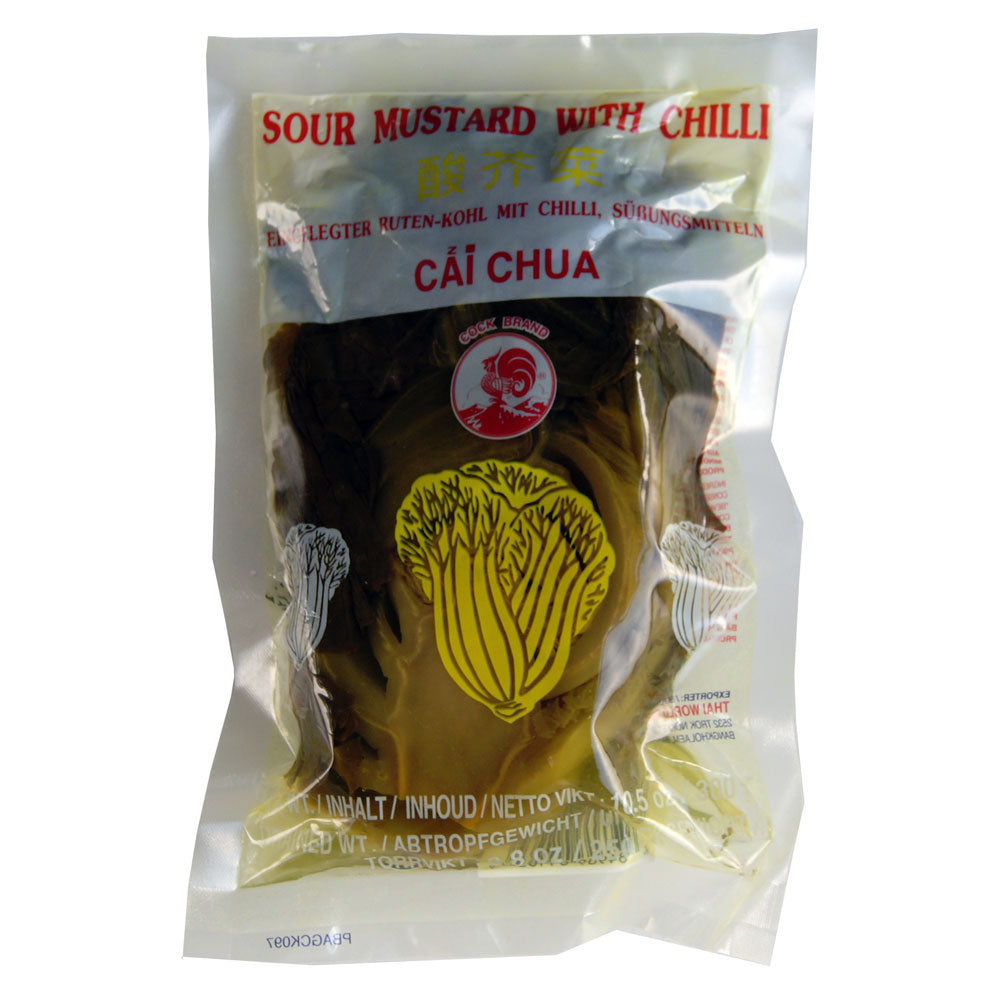 Cock Brand Sour Mustard Cai Chua with Chilli - 36x300g