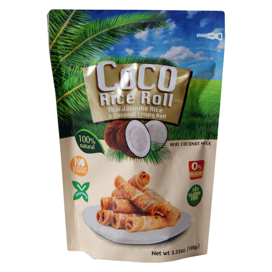 Coco Rice Roll Snack Coconut Flavour - 12x100g