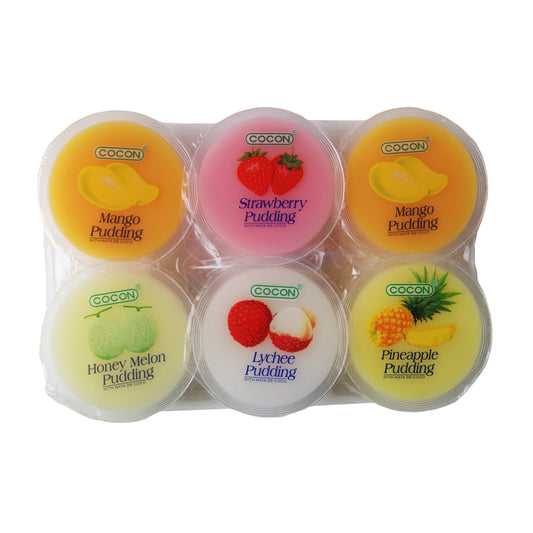 Cocon Nata de Coco Pudding - Assorted - 16x(6x80g)