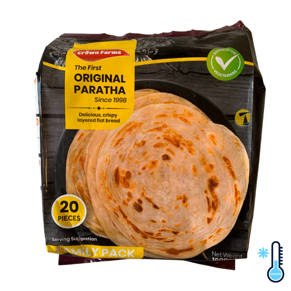 Crown Farms 20 Plain Roti Paratha (Family Pack) - 6x1.6kg [FROZEN]
