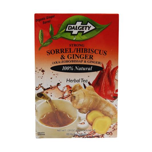 Dalgety Sorrel, Hibiscus & Ginger Herbal Tea - 6x18 Teabags