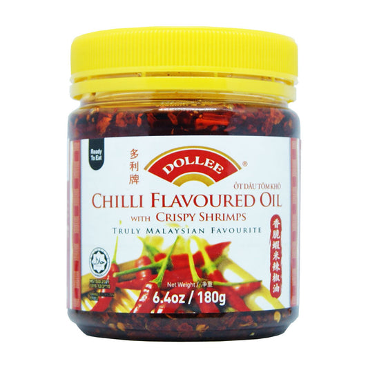 Dollee Chilli Flavoured Oil with Crispy Shrimps - 12x180g