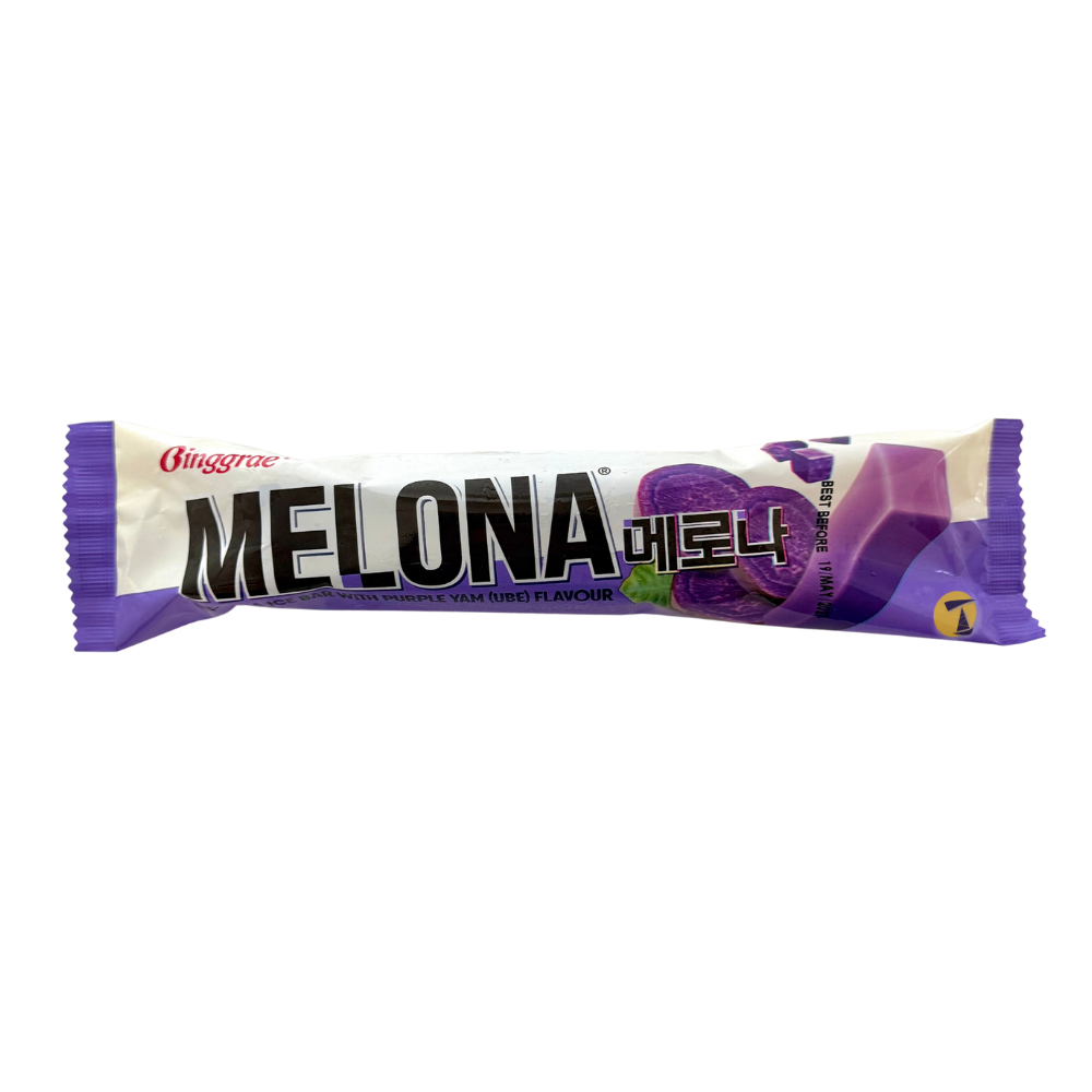 Binggrae Melona Purple Yam (Ube) Flavored Bars - 12x(4x70ml)