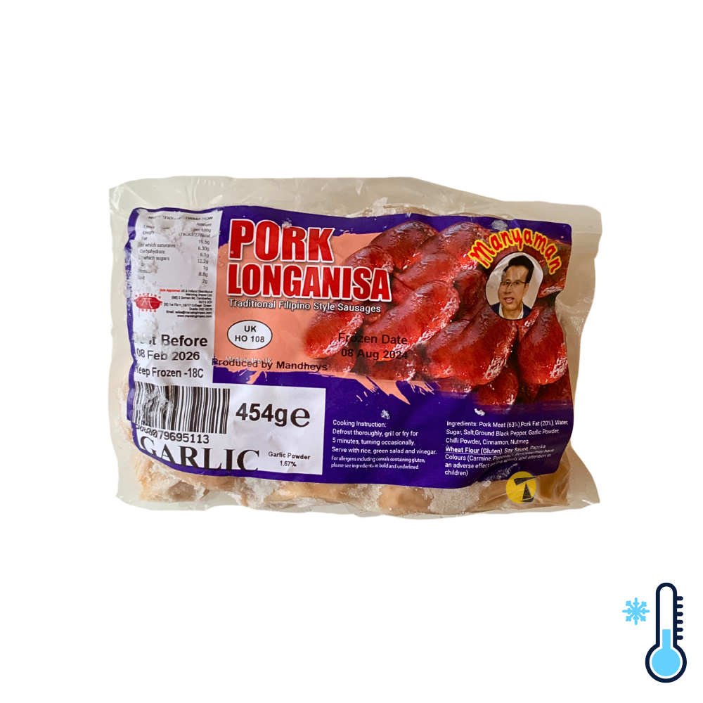 Mandhey's Manyaman Pork Longanisa - Garlic - 12x454g [FROZEN]