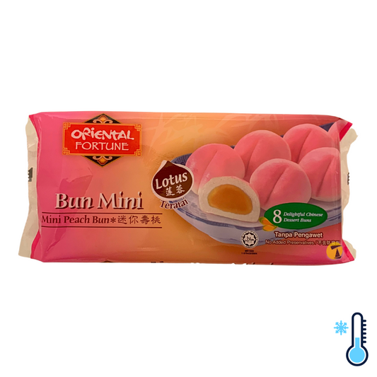 Oriental Fortune Mini Bun (Mini Peach Bun - Lotus) - 12x200g [FROZEN]