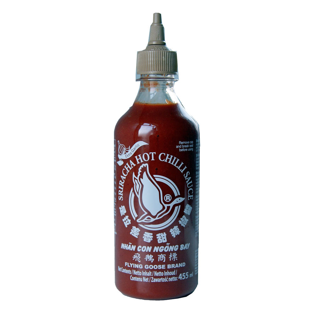 Flying Goose Sriracha Hot Chilli Sauce with Extra Garlic - 12x455ml